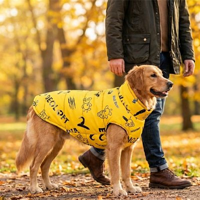 Manteau chien jaune