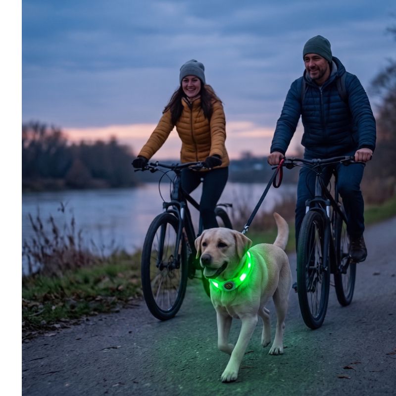 Collier lumineux chien SuperLed 300mvert