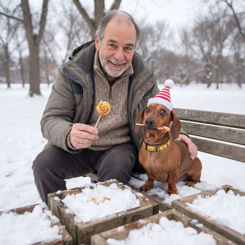 Collier pour chien chien avec tuque et grand-papa bâton d'érable