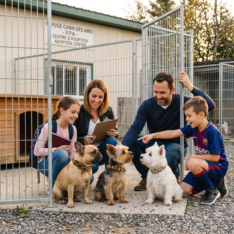 Collier pour chien famille chiens adoption