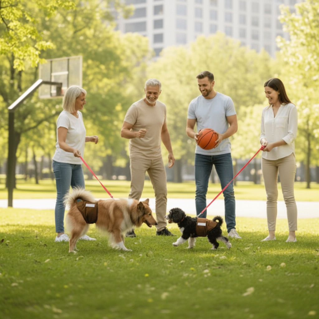Couche pour hien deux couples basketball colley petit chien parc