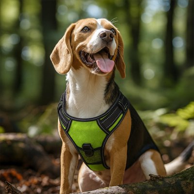 Harnais chien Harnais sportif pour chien en forêt