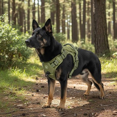 Harnais chien kaki harnais berger allemand
