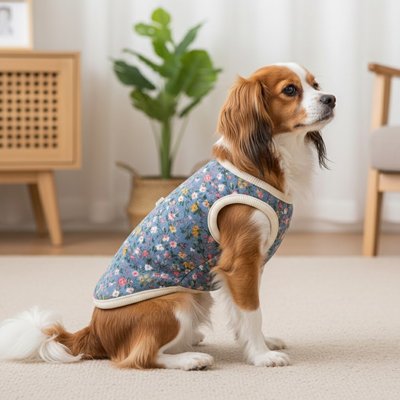 Manteau Chien bleu moelleux
