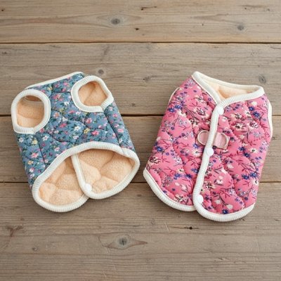 Manteau Chien rose et bleu