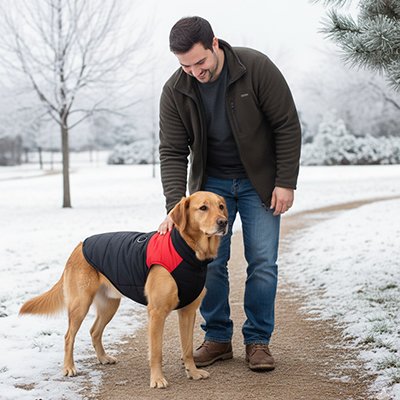 Manteau Chien Rouge noir