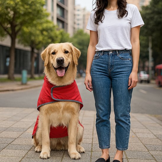 Manteau chien rouge