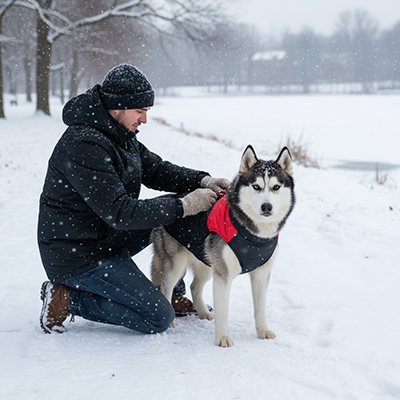 Manteau Chien rouge