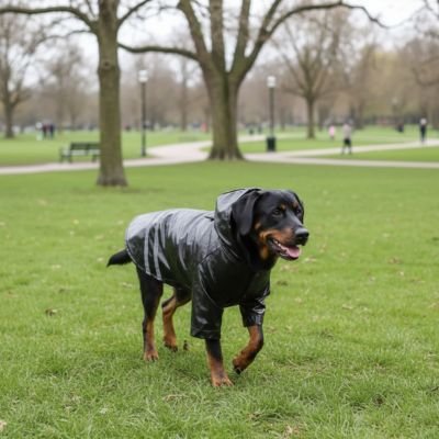 Manteau pour chien au parc