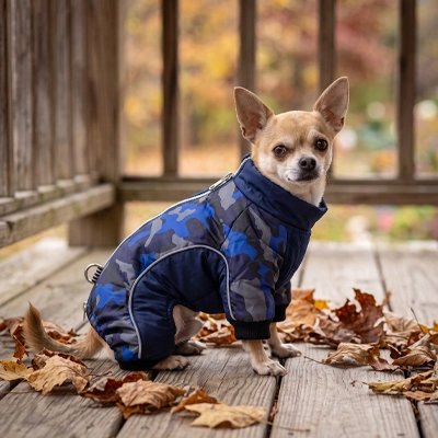 Manteau pour Chien bleu automne